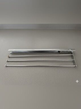 Knape & Vogt 1.31-inch x 4.81-inch x 17.75-inch Pull Out Steel Towel Bar